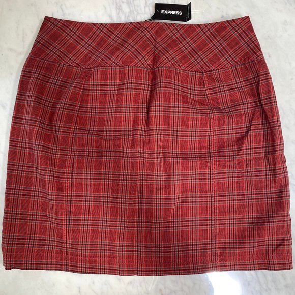 Plaid High Waisted Mini Skirt - Picture 2 of 2